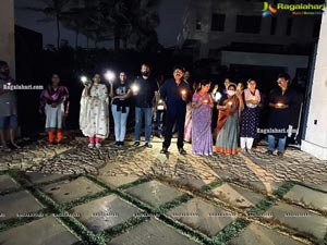 Chiranjeevi Lighting Candles with His Family