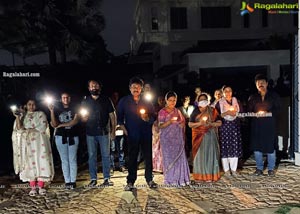 Chiranjeevi Lighting Candles with His Family