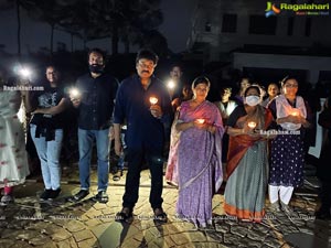 Chiranjeevi Lighting Candles with His Family