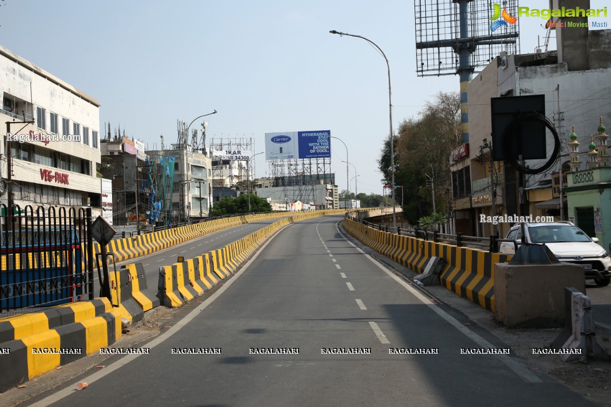 Hyderabad Lockdown: Deserted Roads, Streets, Closed Shops