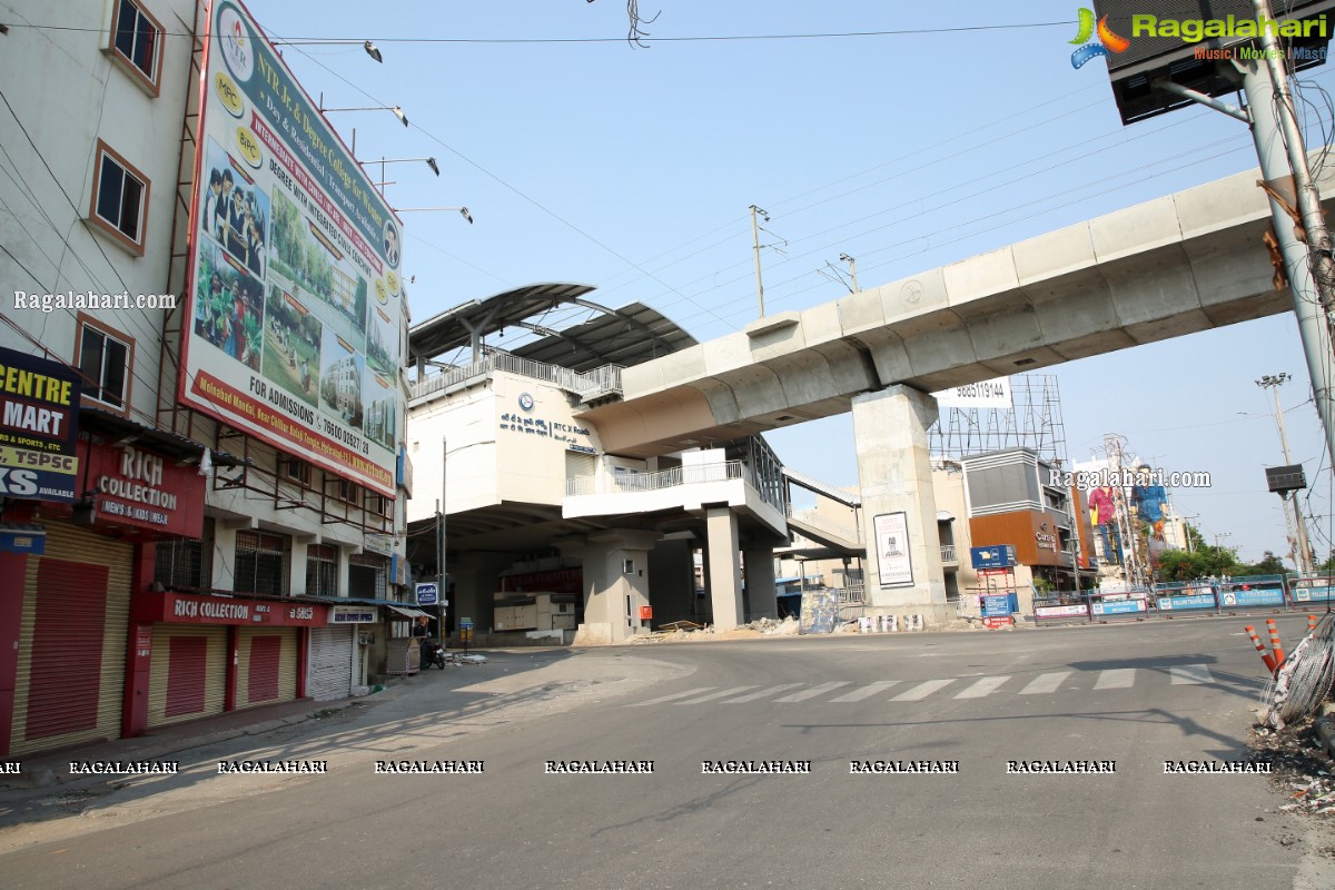 Hyderabad Lockdown: Deserted Roads, Streets, Closed Shops