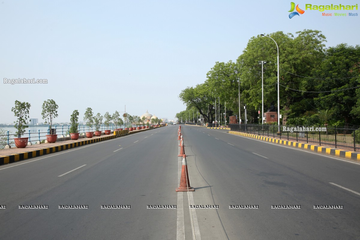 Hyderabad Lockdown: Deserted Roads, Streets, Closed Shops