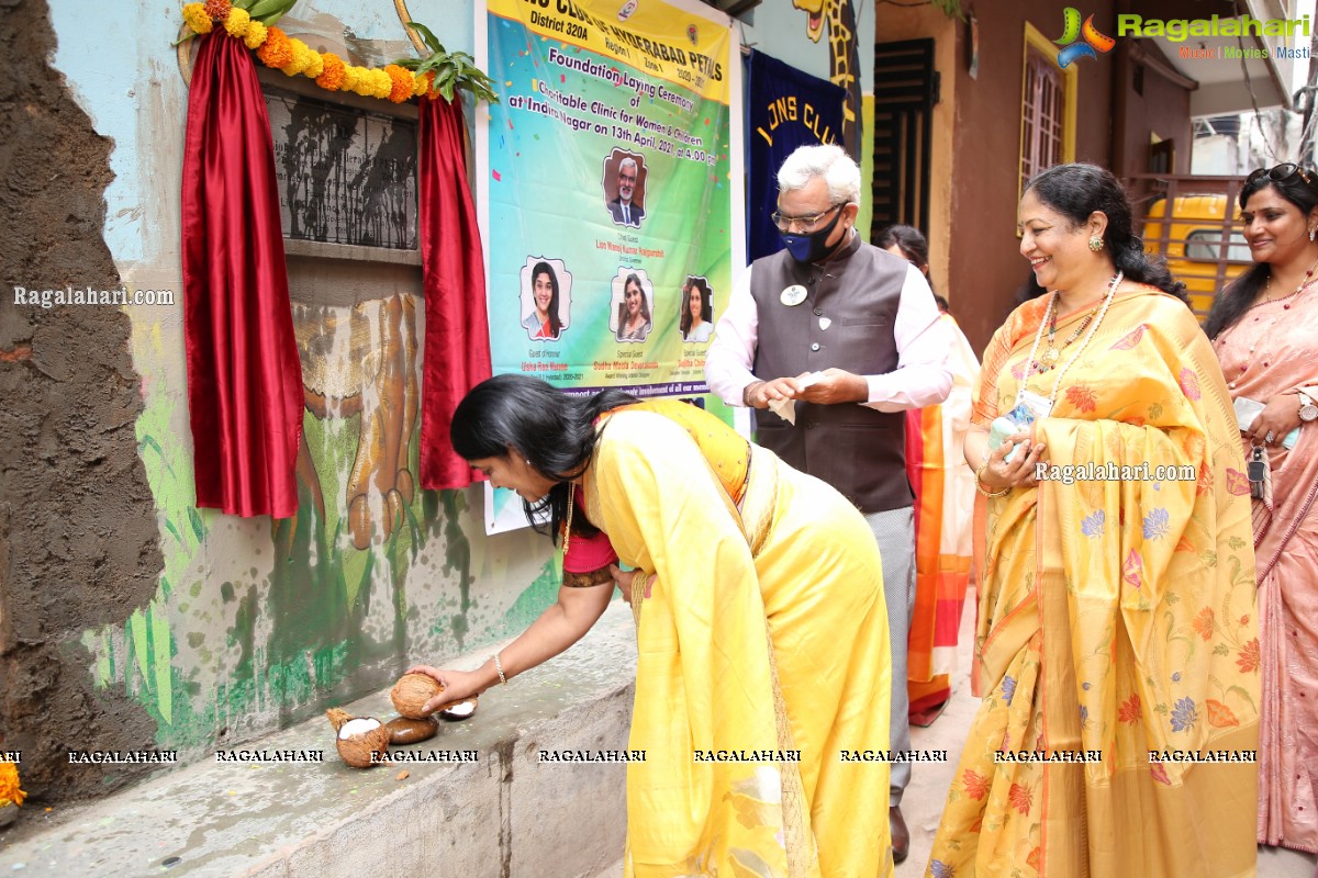 Lions Club of Hyderabad Petals Laid Foundation for Charitable Clinic for Women and Children