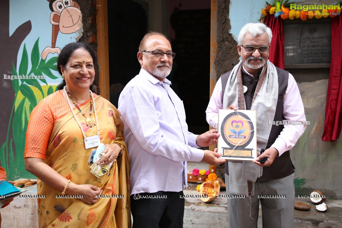 Lions Club of Hyderabad Petals Laid Foundation for Charitable Clinic for Women and Children