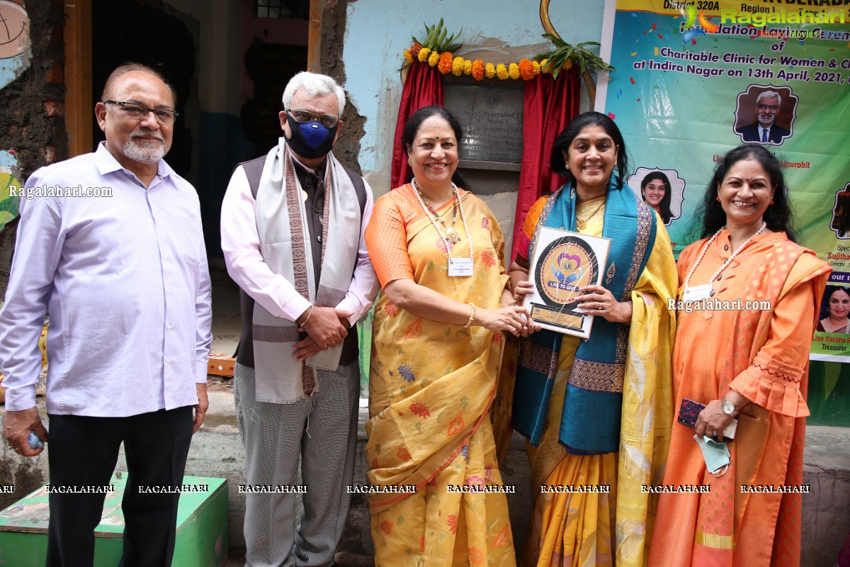 Lions Club of Hyderabad Petals Laid Foundation for Charitable Clinic for Women and Children