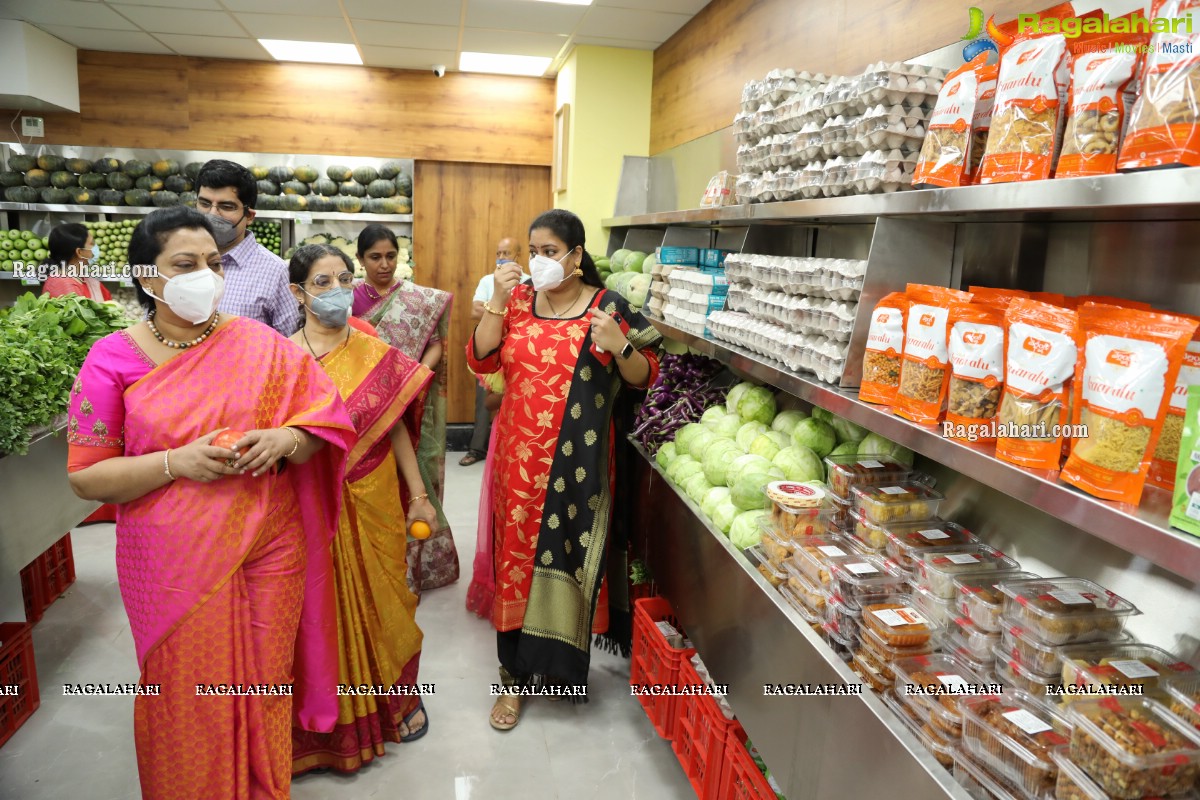 Nandamuri Vasundhara Devi Inaugurates Pure-O-Natural Fruits and Vegetables 33rd Outlet at Kokapet, Hyderabad