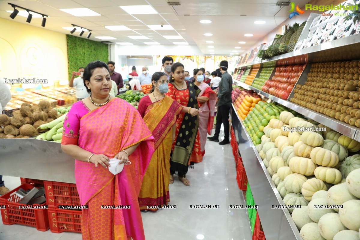 Nandamuri Vasundhara Devi Inaugurates Pure-O-Natural Fruits and Vegetables 33rd Outlet at Kokapet, Hyderabad