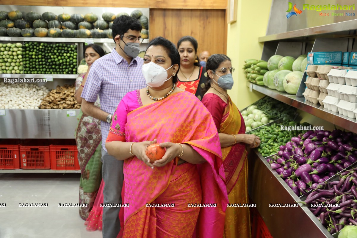 Nandamuri Vasundhara Devi Inaugurates Pure-O-Natural Fruits and Vegetables 33rd Outlet at Kokapet, Hyderabad