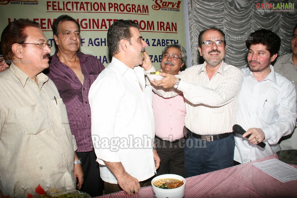 Sarvi Irani Haleem Felicitates to the son of Irani Haleem Intro to Hyderabad