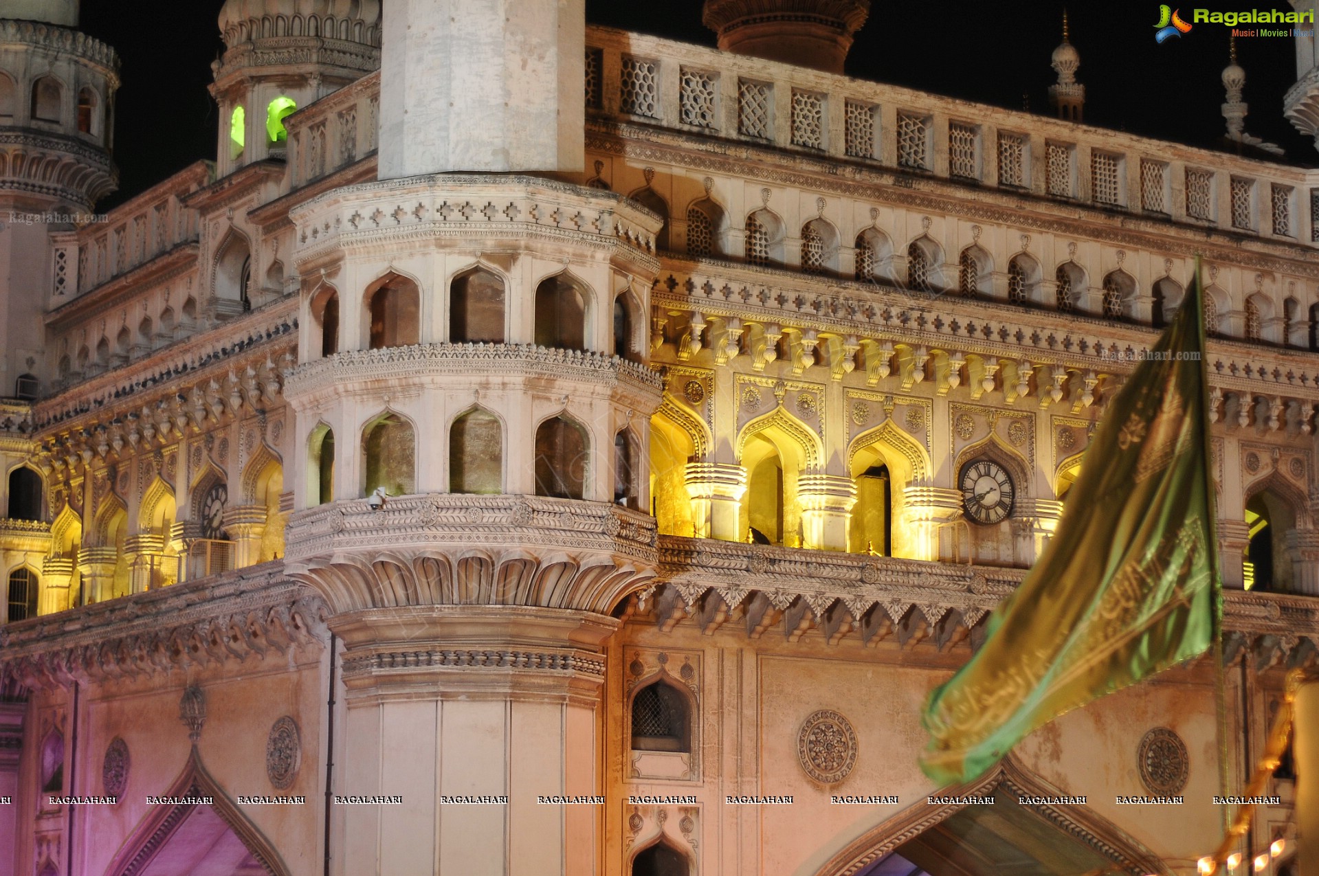 Charminar Illuminating at Night (HD)