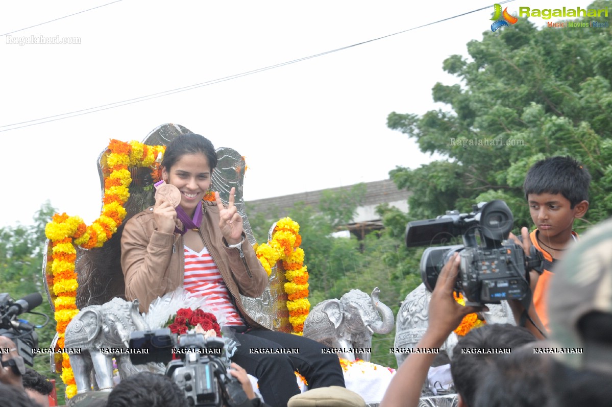 Saina Nehwal Homecoming Welcome Rally by PGBA