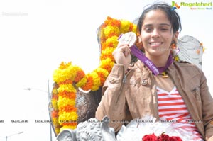 Saina Nehwal back from London Olympics 2012