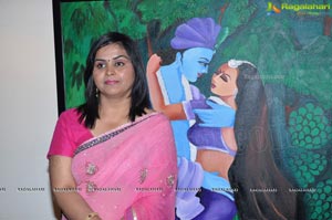 Suman at Snehalatha Painting Exhibition