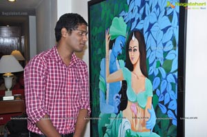 Suman at Snehalatha Painting Exhibition