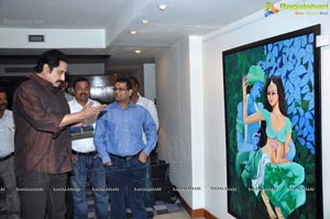 Suman at Snehalatha Painting Exhibition