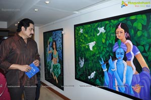 Suman at Snehalatha Painting Exhibition