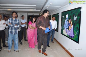 Suman at Snehalatha Painting Exhibition