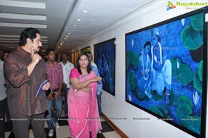 Suman at Snehalatha Painting Exhibition