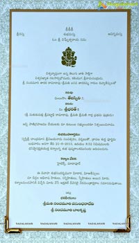 Balakrishna's 2nd daughter Tejaswini Marriage Card