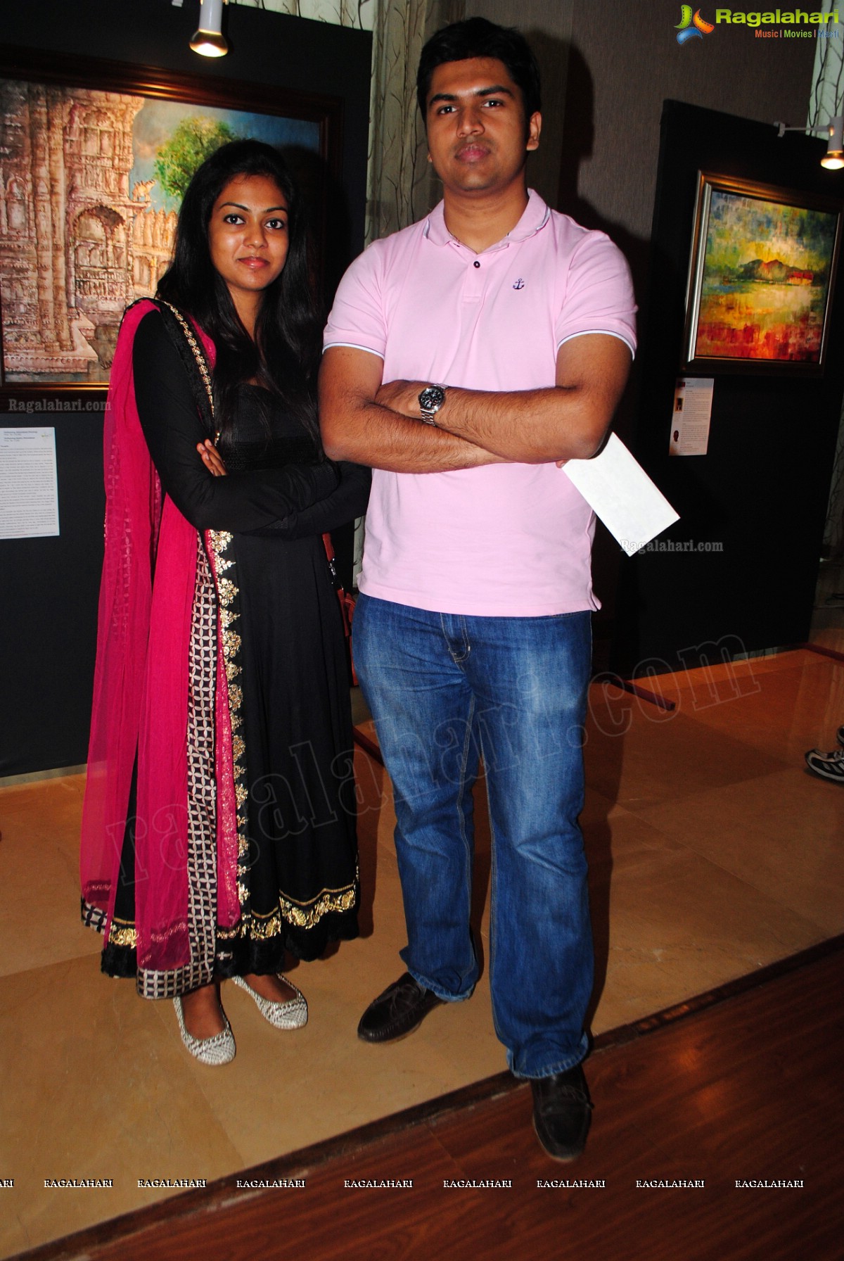 Amala ribbon cuts Aiyana Painting Exhibition at Radisson Blu Hyderabad