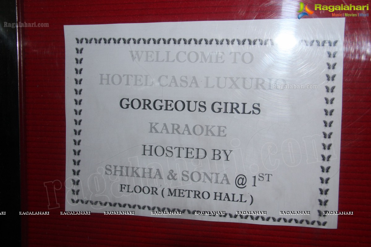 Gorgeous Girls Club Karaoke Event by Shikha and Sonia at Metro Hall, Hyderabad