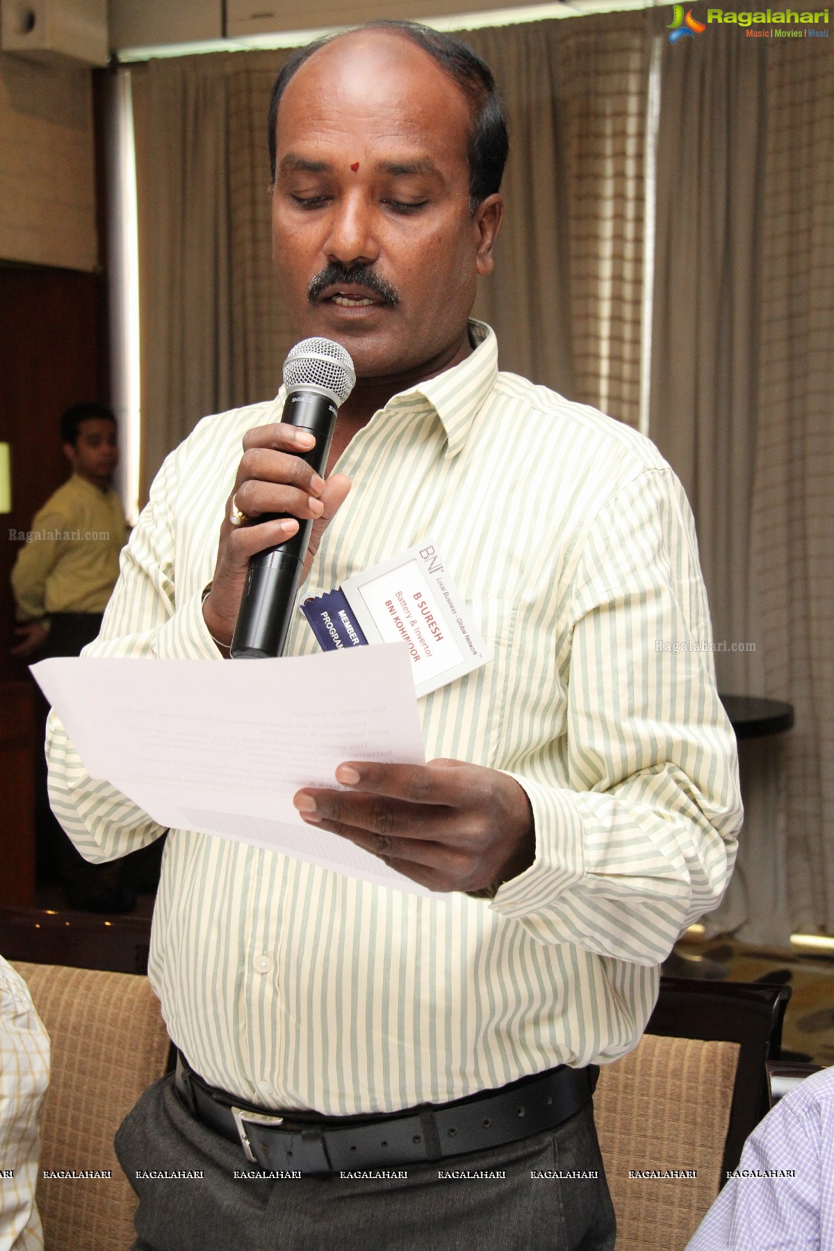 BNI Kohinoor Meet at Fortune Park Vallabha, Hyderabad (August 6, 2014)