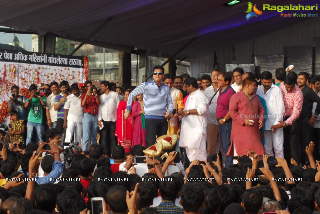 Bolly Celebs at Dahi Handi 2014 Celebrations of MNS leader Ram Kadam