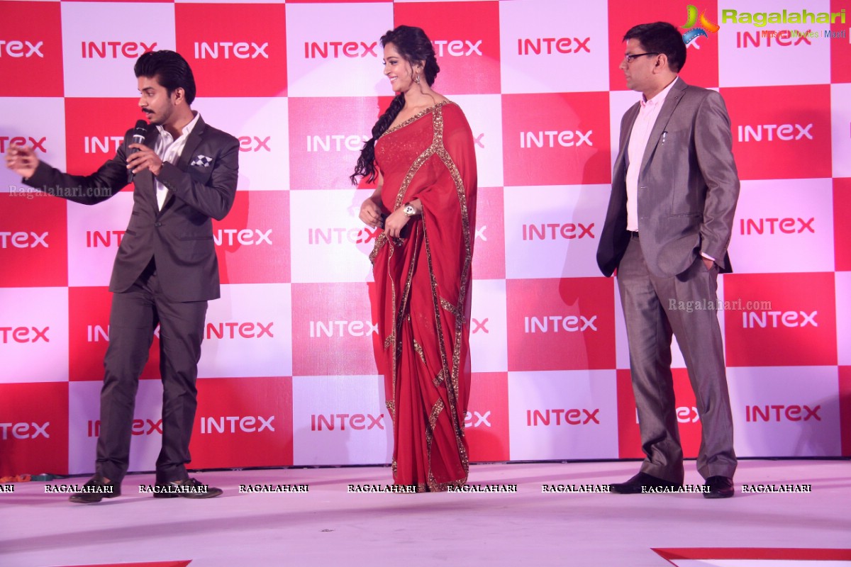 Anushka Shetty launches Intex Aqua Style Pro at Taj Krishna, Hyderabad