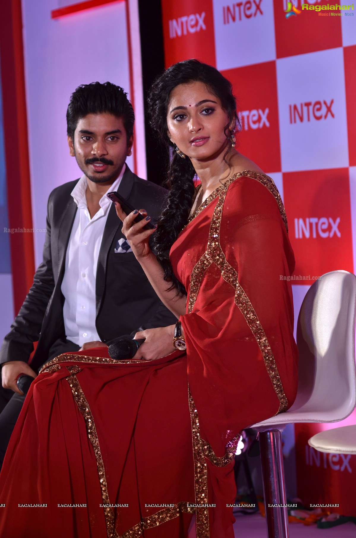 Anushka Shetty launches Intex Aqua Style Pro at Taj Krishna, Hyderabad