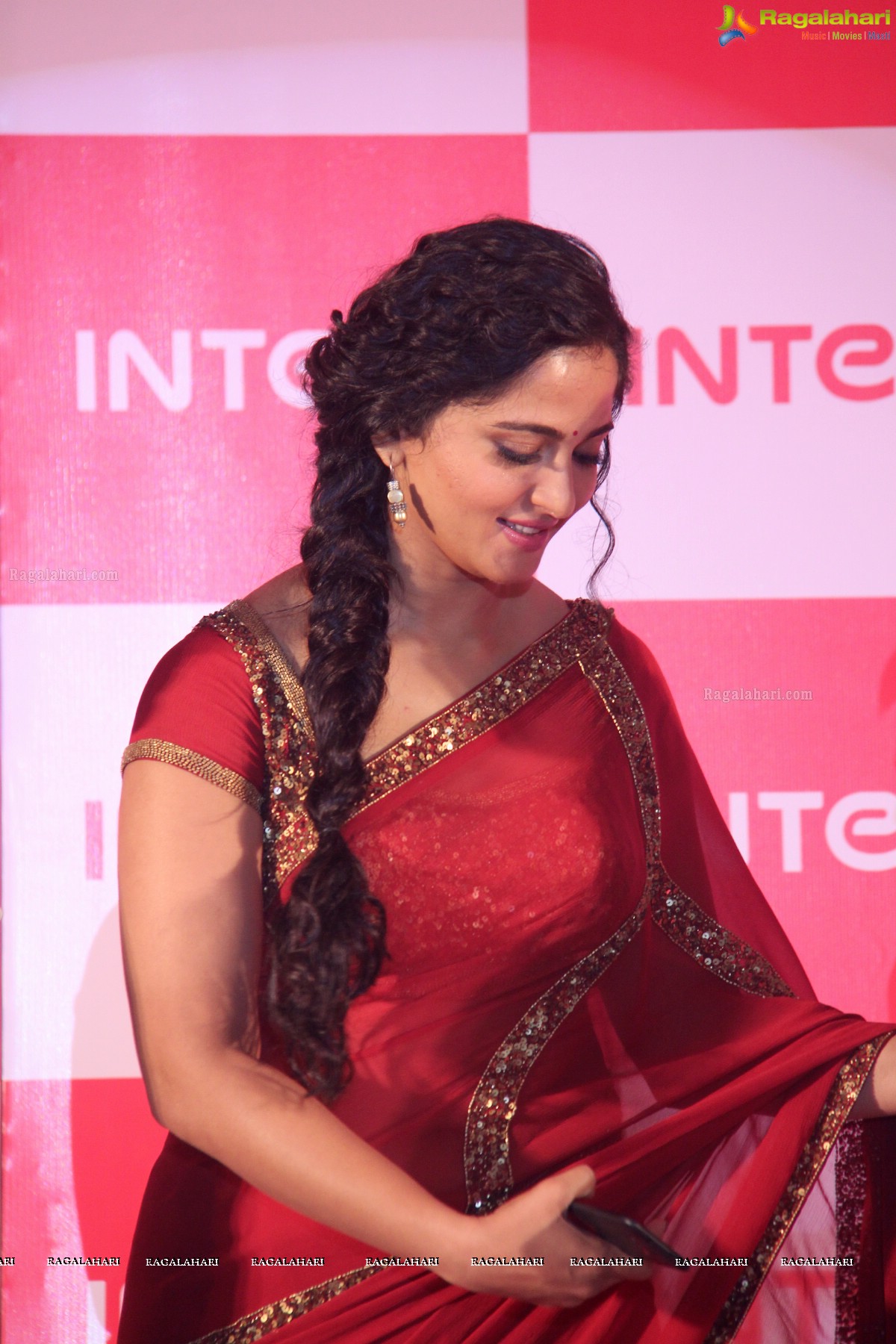 Anushka Shetty launches Intex Aqua Style Pro at Taj Krishna, Hyderabad