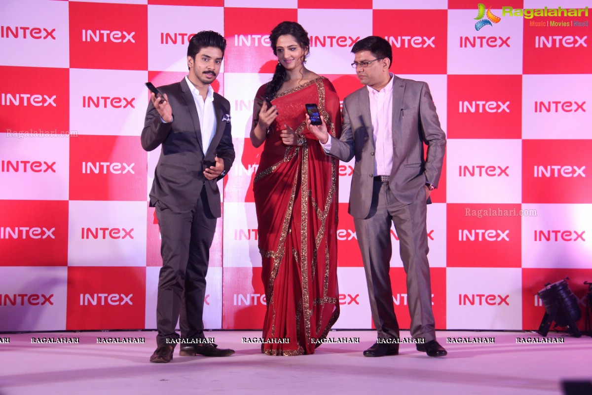 Anushka Shetty launches Intex Aqua Style Pro at Taj Krishna, Hyderabad