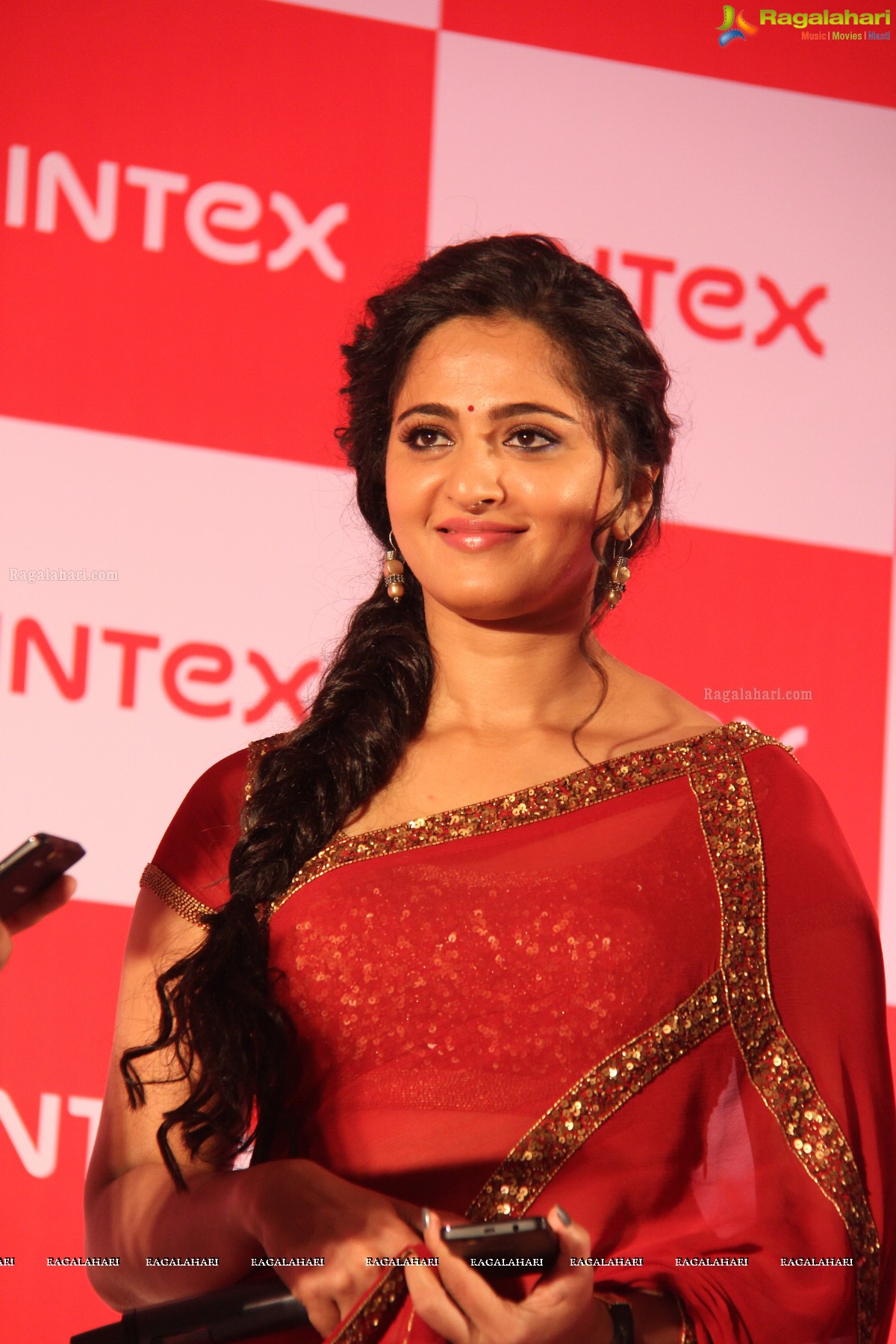 Anushka Shetty launches Intex Aqua Style Pro at Taj Krishna, Hyderabad