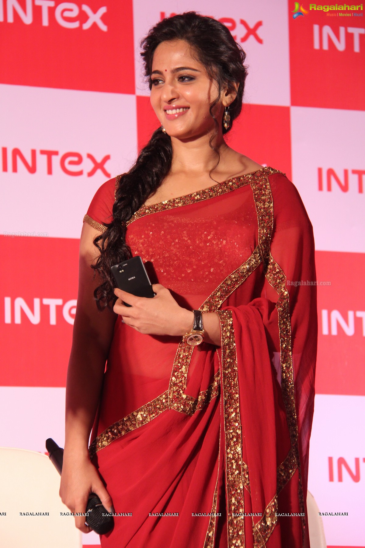 Anushka Shetty launches Intex Aqua Style Pro at Taj Krishna, Hyderabad