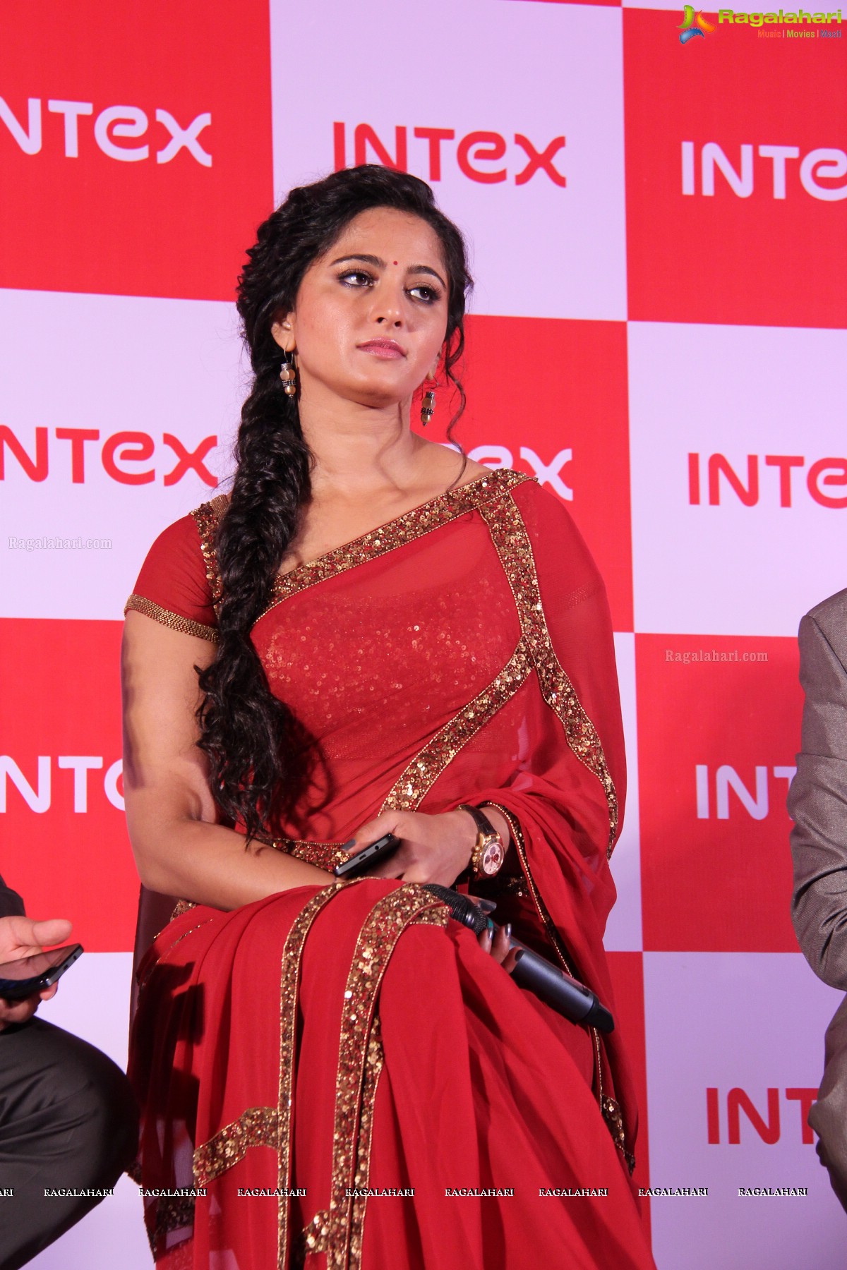 Anushka Shetty launches Intex Aqua Style Pro at Taj Krishna, Hyderabad