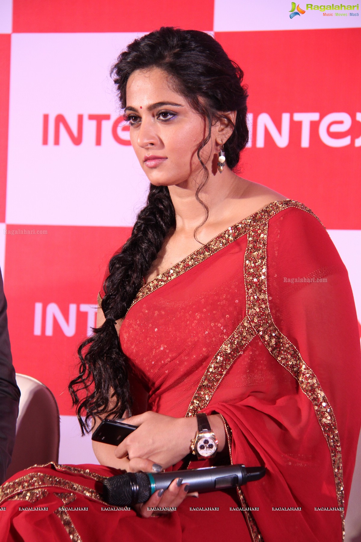 Anushka Shetty launches Intex Aqua Style Pro at Taj Krishna, Hyderabad