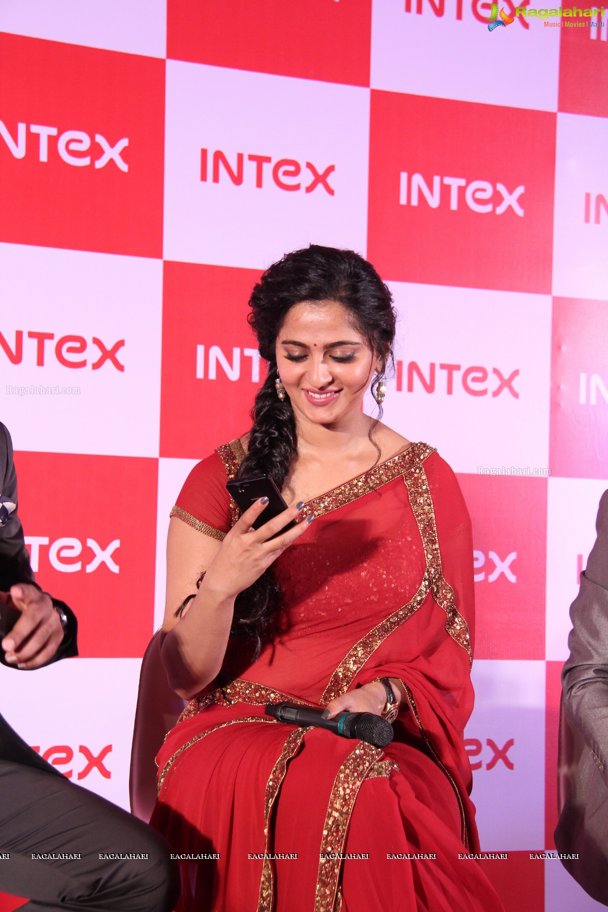 Anushka Shetty launches Intex Aqua Style Pro at Taj Krishna, Hyderabad