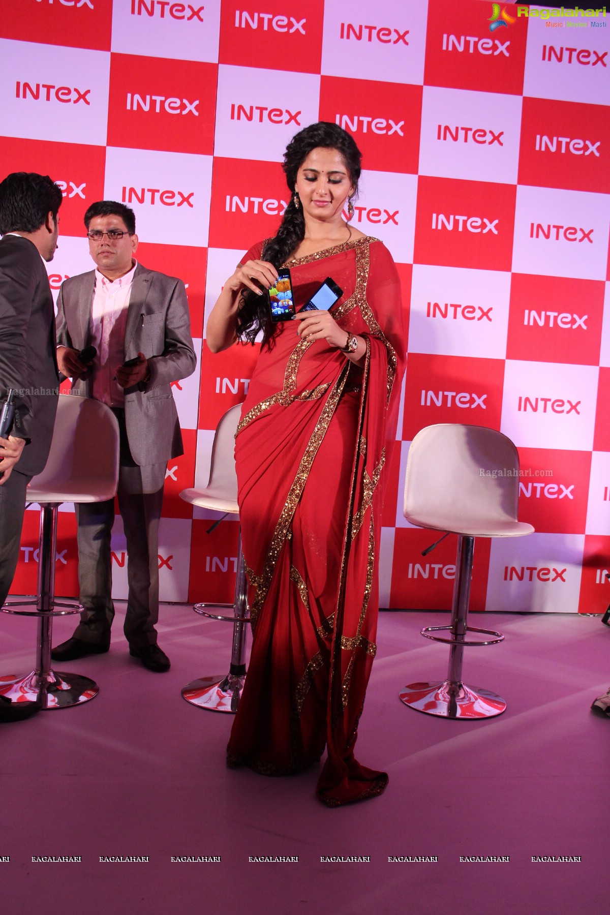 Anushka Shetty launches Intex Aqua Style Pro at Taj Krishna, Hyderabad