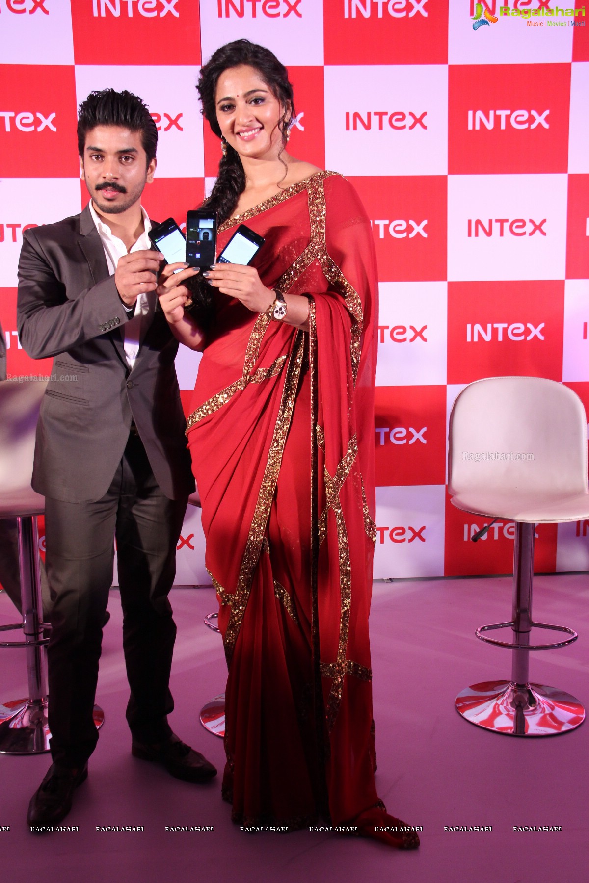 Anushka Shetty launches Intex Aqua Style Pro at Taj Krishna, Hyderabad