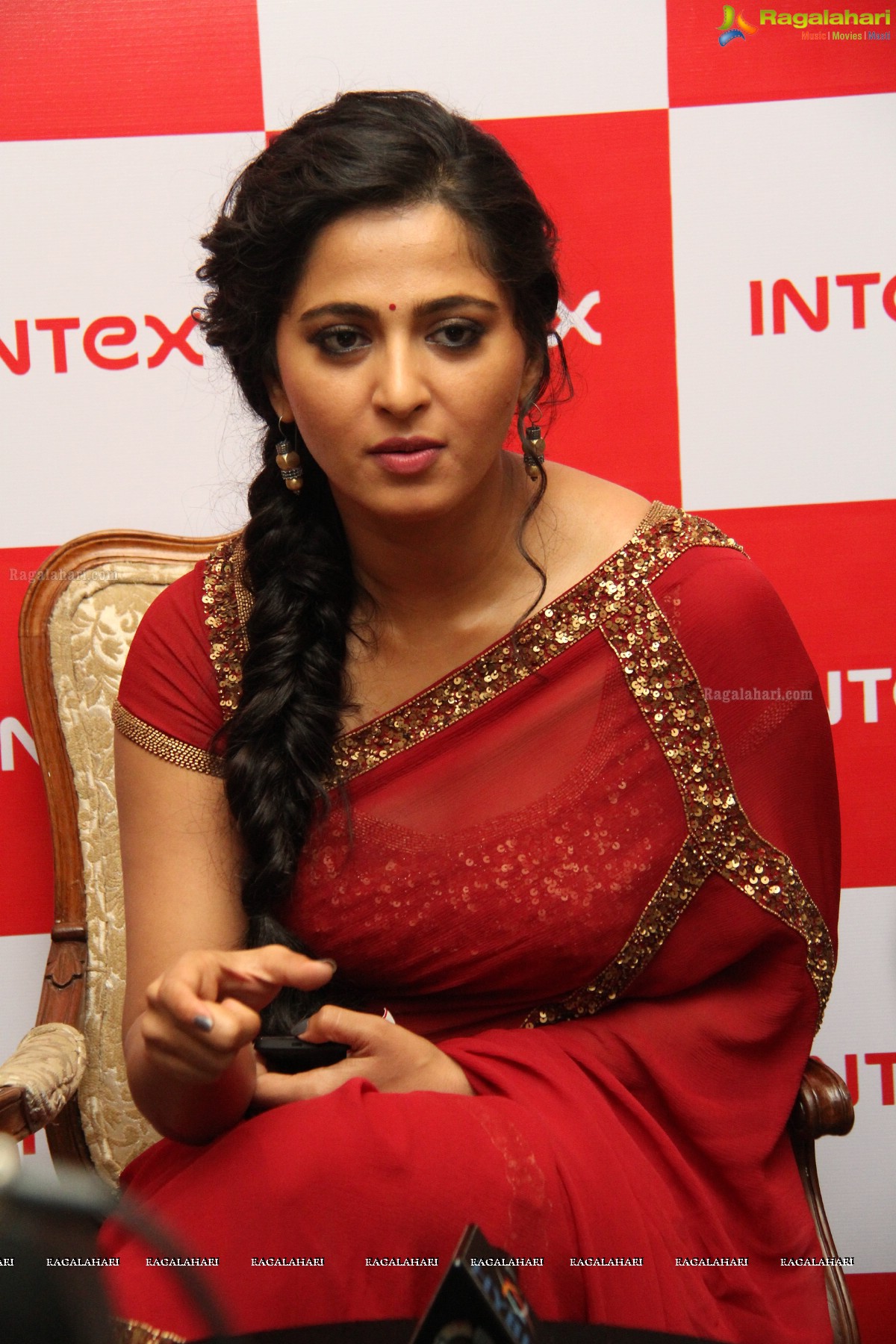 Anushka Shetty launches Intex Aqua Style Pro at Taj Krishna, Hyderabad