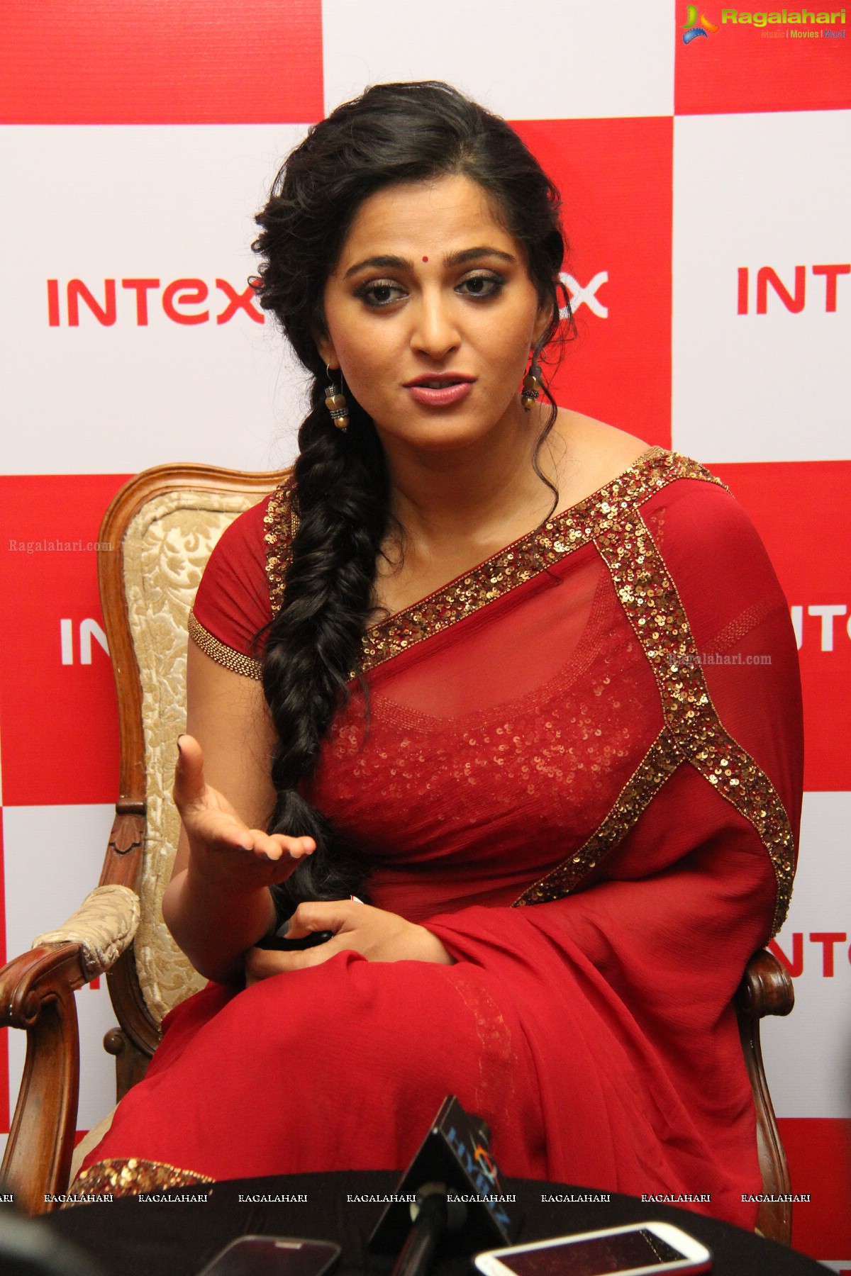 Anushka Shetty launches Intex Aqua Style Pro at Taj Krishna, Hyderabad