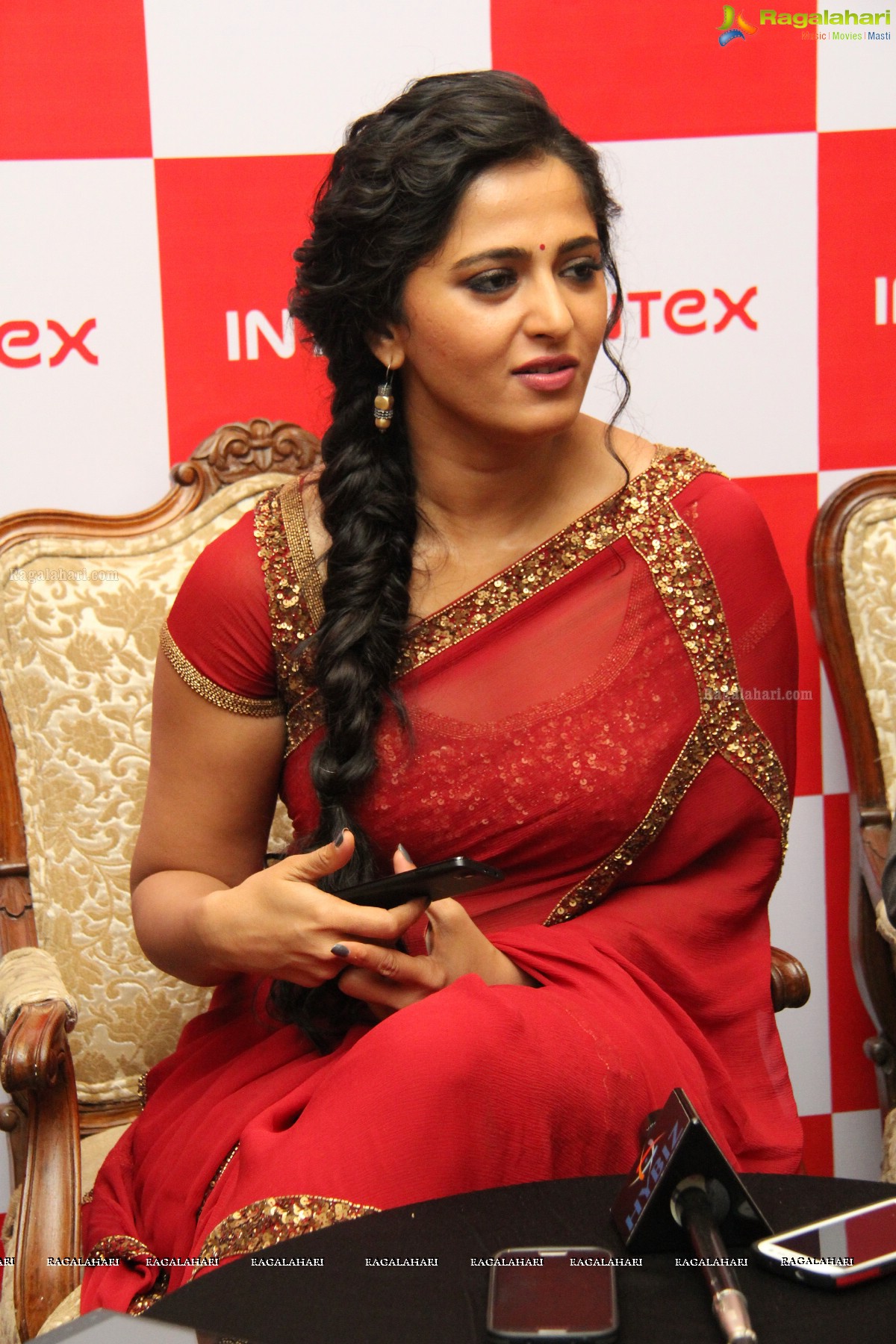 Anushka Shetty launches Intex Aqua Style Pro at Taj Krishna, Hyderabad