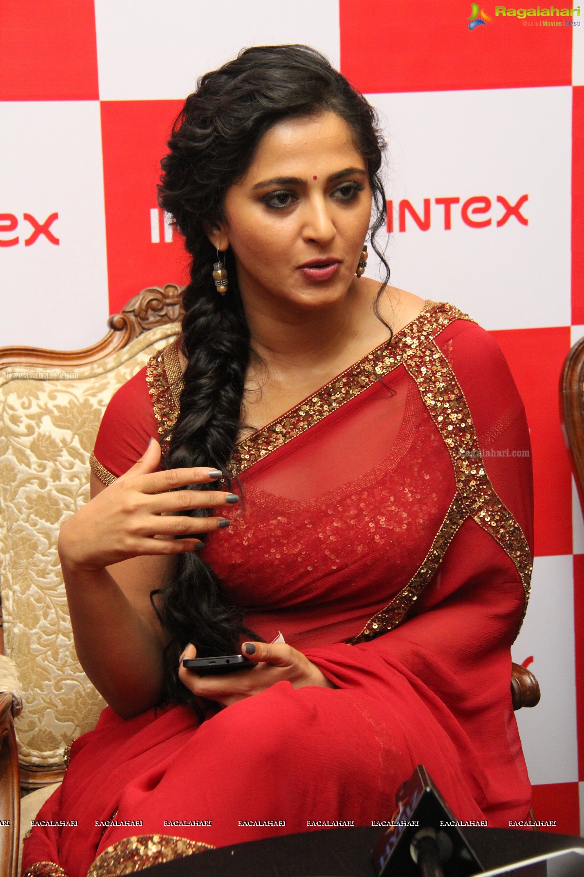 Anushka Shetty launches Intex Aqua Style Pro at Taj Krishna, Hyderabad