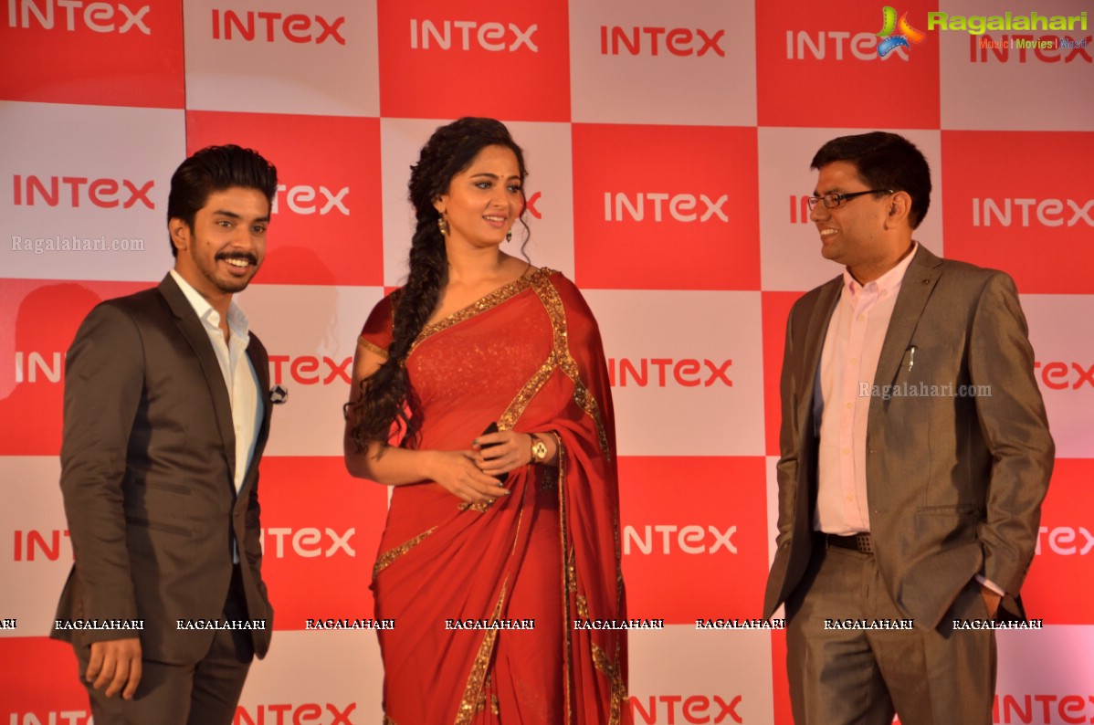 Anushka Shetty launches Intex Aqua Style Pro at Taj Krishna, Hyderabad