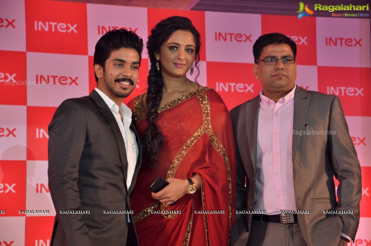 Anushka Shetty launches Intex Aqua Style Pro at Taj Krishna, Hyderabad