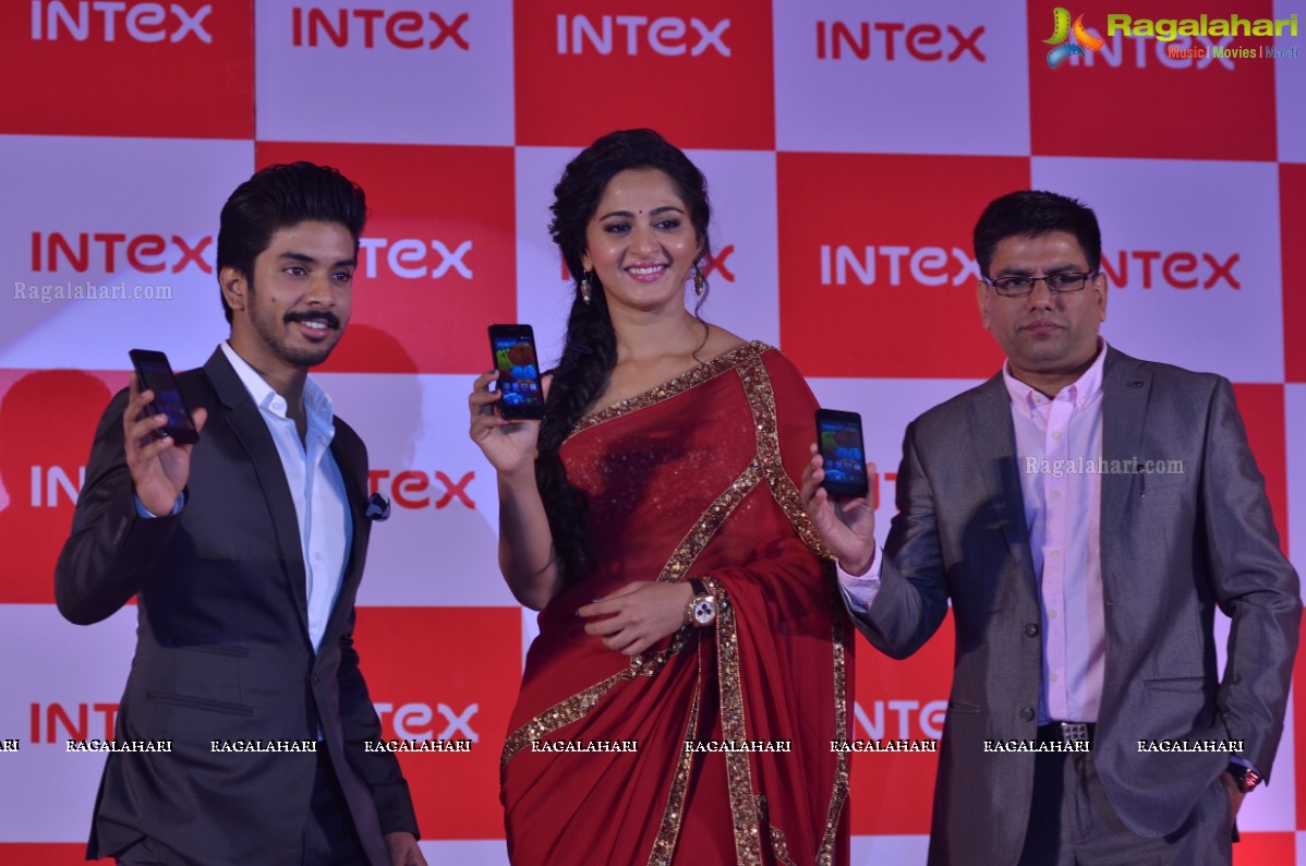 Anushka Shetty launches Intex Aqua Style Pro at Taj Krishna, Hyderabad