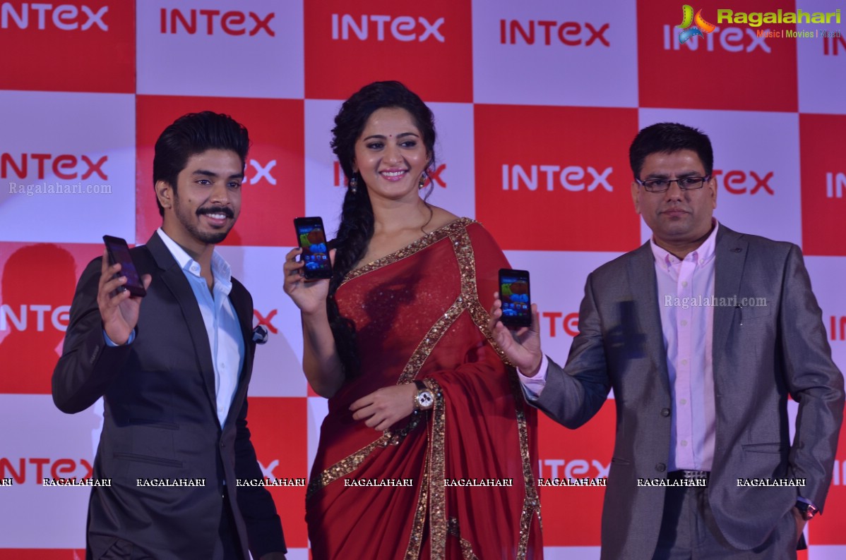 Anushka Shetty launches Intex Aqua Style Pro at Taj Krishna, Hyderabad