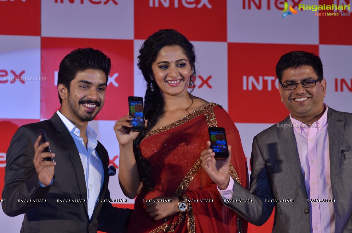 Anushka Shetty launches Intex Aqua Style Pro at Taj Krishna, Hyderabad