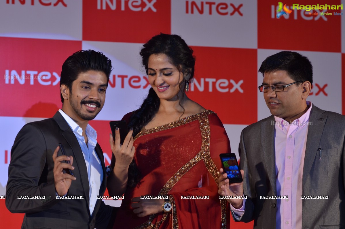 Anushka Shetty launches Intex Aqua Style Pro at Taj Krishna, Hyderabad