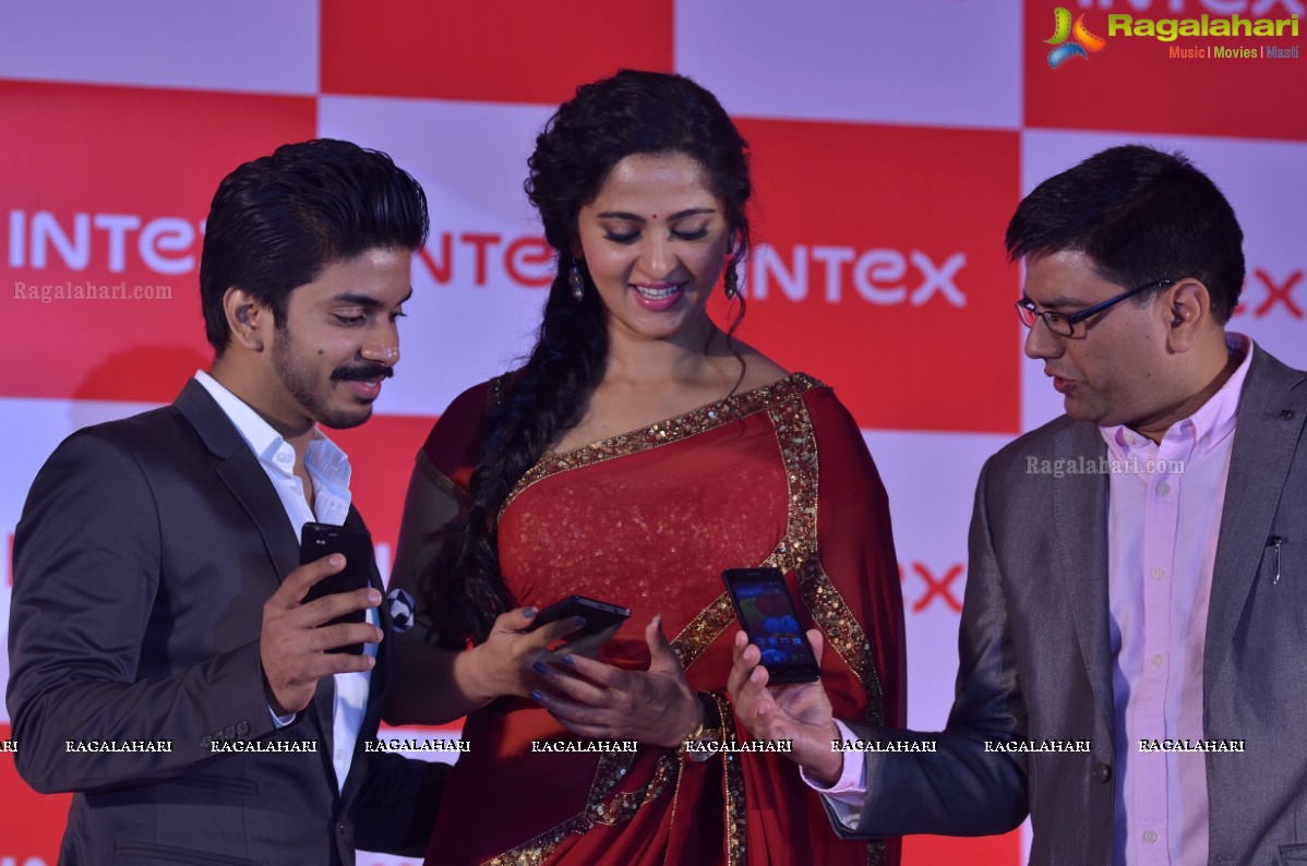 Anushka Shetty launches Intex Aqua Style Pro at Taj Krishna, Hyderabad