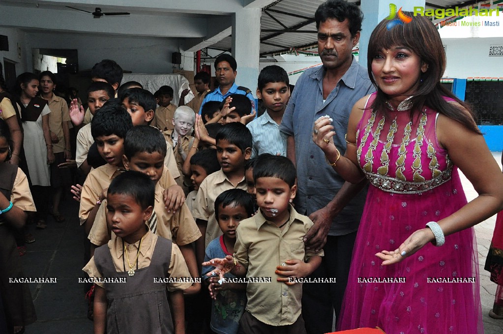 Ramya Sri Birthday Celebrations 2014 at Devnar Blind School